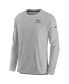 ფოტო #3 პროდუქტის Men's Gray Seattle Seahawks Lockup Performance Long Sleeve T-shirt