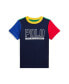 Toddler and Little Boys Color-Blocked Logo Cotton Jersey T-shirt