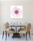 Magenta Cosmo on White Frameless Free Floating Tempered Glass Panel Graphic Wall Art, 40" x 40" x 0.2"