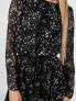 Фото #4 товара Платье Patrizia Pepe Простое с мини-покроем, с длинным рукавом, с квадратным вырезом, с красивым шнурком, с круглым вырезом, с цветочным принтом, с подкладкой, из высококачественной ткани.