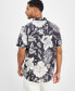 Фото #2 товара Men's Island Botanical-Print Button-Down Linen Shirt