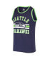 Фото #2 товара Men's College Navy Seattle Seahawks Edge Super Rival Tank Top