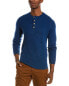 Фото #1 товара Kier + J Shaker Wool & Cashmere-Blend Henley Men's Blue Xxl