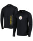 Фото #1 товара Men's Black Pittsburgh Steelers Interval Long Sleeve Raglan T-shirt