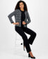 Women's Tweed Open-Front Cardigan