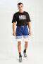 Фото #2 товара Шорты мужские defacto Golden State Warriors Regular Fit из 100% хлопка