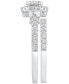 ფოტო #3 პროდუქტის Diamond Halo Bridal Set (1-1/2 ct. t.w.) in 14k White Gold