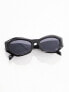 South Beach slim round sunglasses in black