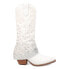 Dingo Eye Candy Rhinestone Snip Toe Cowboy Womens White Casual Boots DI177-100