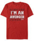 Фото #2 товара Marvel Men's Avengers Infinity War I'm An Avenger Symbols Short Sleeve T-Shirt