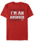 ფოტო #2 პროდუქტის Marvel Men's Avengers Infinity War I'm An Avenger Symbols Short Sleeve T-Shirt