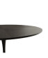 Modern Round Dining Table with Patchwork Tabletops and Metal Base