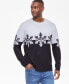 Men's Snowflake Crewneck Sweater, Created for Macy's Черный, S - фото #1