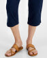 Фото #4 товара Petite Pull On Comfort Capri Pants, Created for Macy's