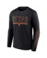 Men's Black Texas Longhorns Big and Tall Two-Hit Graphic Long Sleeve T-shirt