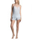 Women's Luxe Satin Bridal Lingerie Camisole and Pajama Shorts, 2 Piece Set