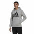 Толстовка с капюшоном мужская Adidas Essentials Fleece Big Logo Серый