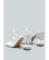 Фото #2 товара Erised Clear Block Heel Cross Strap Sandals