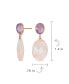 ფოტო #4 პროდუქტის Elegant Purple Amethyst Oval Accent Briolette Peach Pink Natural Rose Quartz Faceted Oval Drop Earrings For Women Rose Gold Plated