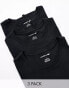 Фото #1 товара Lacoste 3 pack tshirts in black