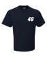 Фото #3 товара Men's Navy Alex Bowman Exclusive Tonal Flag T-shirt