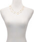 Фото #2 товара Gold-Tone Imitation Pearl Layered Necklace