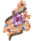 Crazy Collection® Multi-Gemstone (4-3/8 ct. t.w.) & Diamond (5/8 ct. t.w.) Swirl Flower Statement Ring in 14k Rose Gold