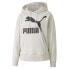Фото #6 товара Puma Classics Logo Pullover Hoodie Womens Grey Casual Outerwear 59763805