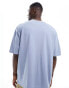 ASOS DESIGN oversized pique t-shirt in blue