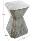 Фото #6 товара 16" x 16" x 20" Mother of Pearl Geometric Linear Mosaic Pattern Hourglass Accent Table
