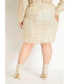 Plus Size Coated Sweater Skirt