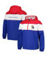 Фото #1 товара Men's Royal Kansas Jayhawks Center Line Half-Zip Raglan Hoodie Jacket