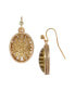 ფოტო #1 პროდუქტის Glass Oval Drop Earrings