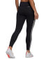 Фото #2 товара Women's 3-Stripe High-Waist Full Length Training Leggings