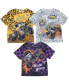 Фото #1 товара Toddler Boys Maximum Destruction Earth Shaker Mohawk Warrior 3 Pack T-Shirts Yellow / Grey / Purple