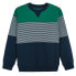 Green / Navy Blue / White Stripes