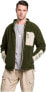 Фото #2 товара EwigYou Men's plush jacket, sweat jacket, thick fleece jacket, men's windproof winter jackets, sweatshirts, sports jacket with patchwork design