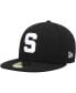 Men's Michigan State Spartans Black and White 59FIFTY Fitted Hat