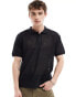 Фото #1 товара Obey open stitch knitted polo in black