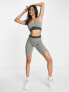 Фото #1 товара HIIT legging short with contour seam in khaki