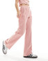 Miss Selfridge co-ord tailored wide leg trouser in Pink 32 - фото #6