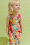 Фото #2 товара Платье из рельефной ткани с цветочным принтом ZARA