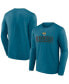 Фото #1 товара Men's Teal Jacksonville Jaguars Big and Tall Wordmark Long Sleeve T-shirt