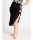 Фото #3 товара Plus Size Side Cutout Sarong - 14/16, Black