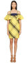 Sportmax 243241 Womens Navata Cotton Ruffle Sleeves Dress Bright Yellow Size 6