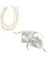 Фото #2 товара Herringbone Chain, Rope Chain, and Tennis Necklace Set