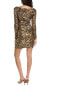 Фото #2 товара Rachel Gilbert Fluer Mini Dress Women's Gold Au 3 / Us 8