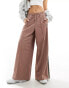 Фото #8 товара Fred Perry wide leg track pants trousers in pink