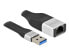 Фото #1 товара Delock FPC Flat Ribbon Cable USB Type-A to Gigabit LAN 10/100/1000 Mbps 13 cm - 0.13 m - USB A - RJ-45