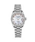 Women's Quartz ,Crystal Studded Bezel, MOP Dial, Stainless Steel Bracelet Watch